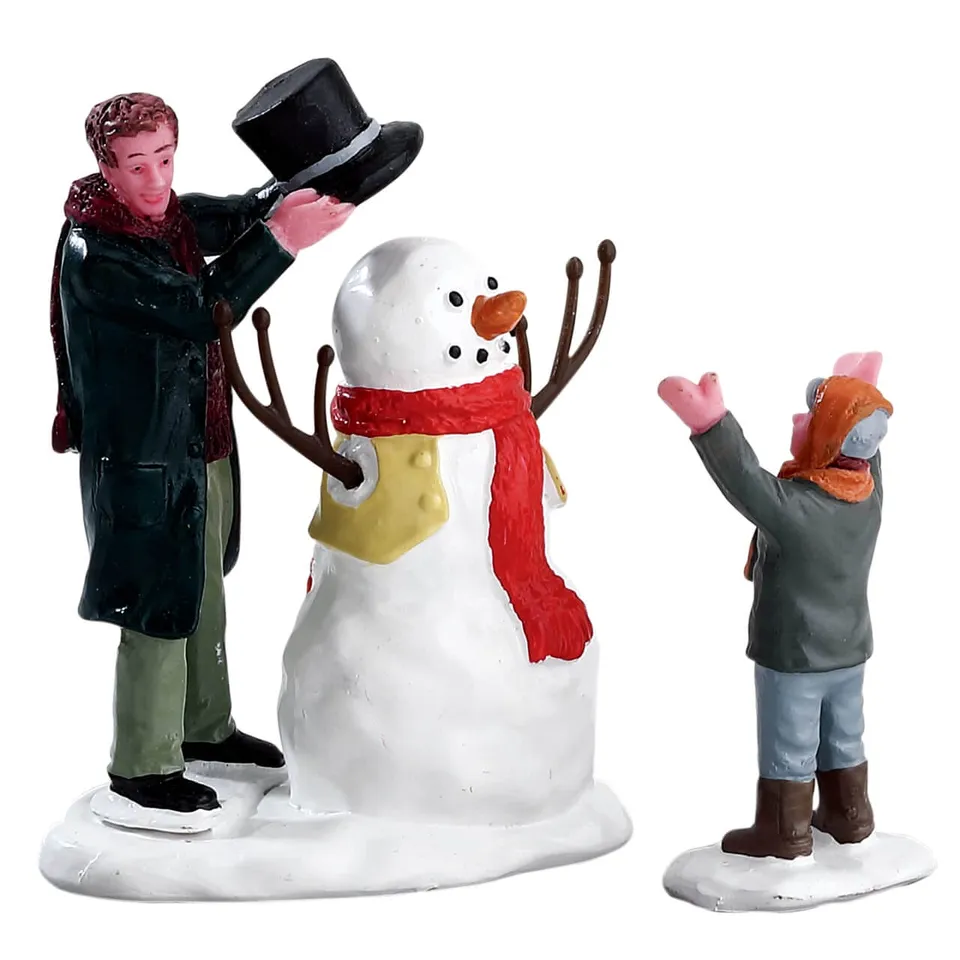 lemax-sharp-dressed-snowman-lot-de-2-figurines-miniatures-caddington image 1