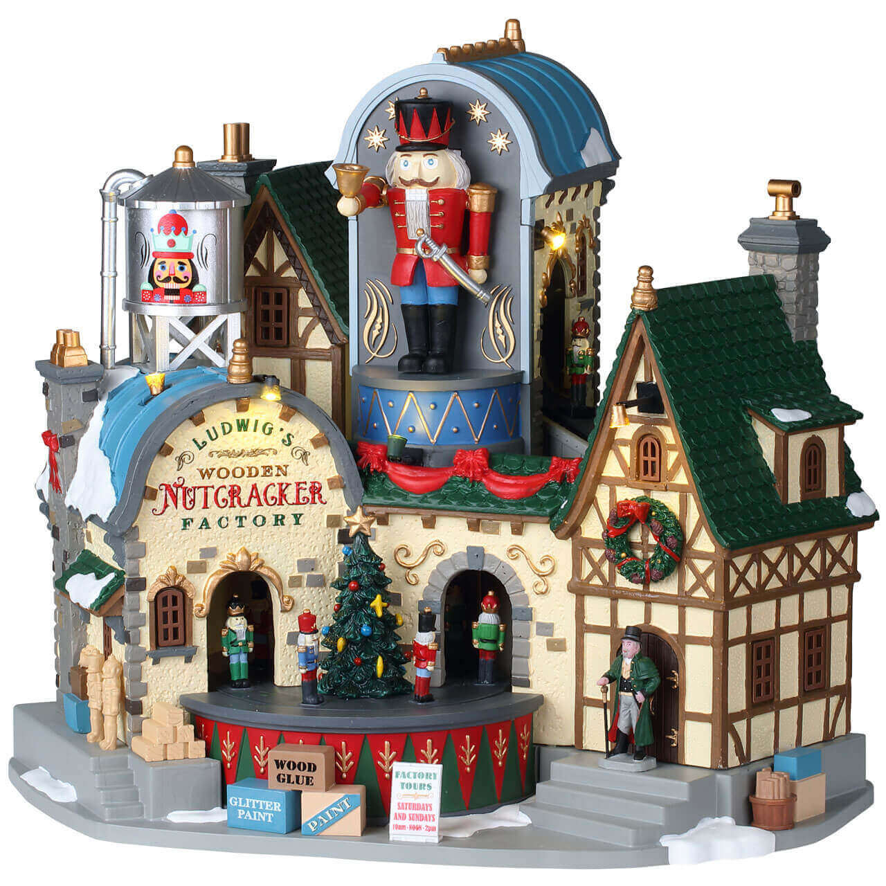 lemax-ludwig-s-wooden-nutcracker-factory-b-timent-caddington-anim image 1