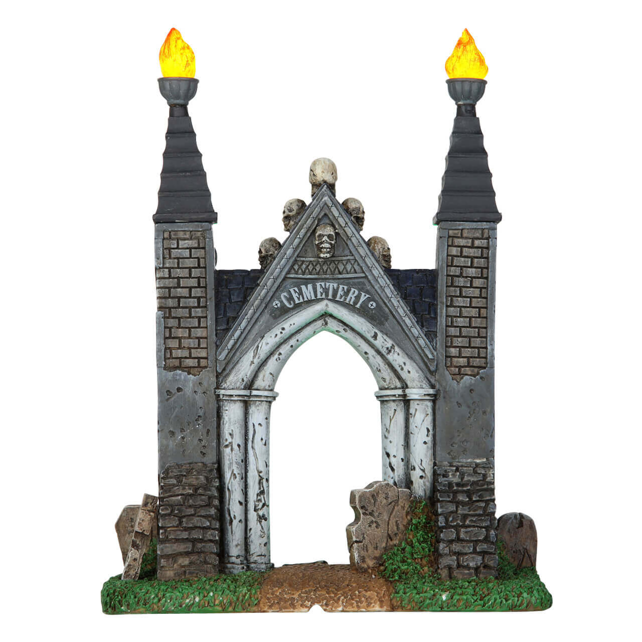lemax-cemetery-gate-portail-de-cimeti-re-spooky-town image 4