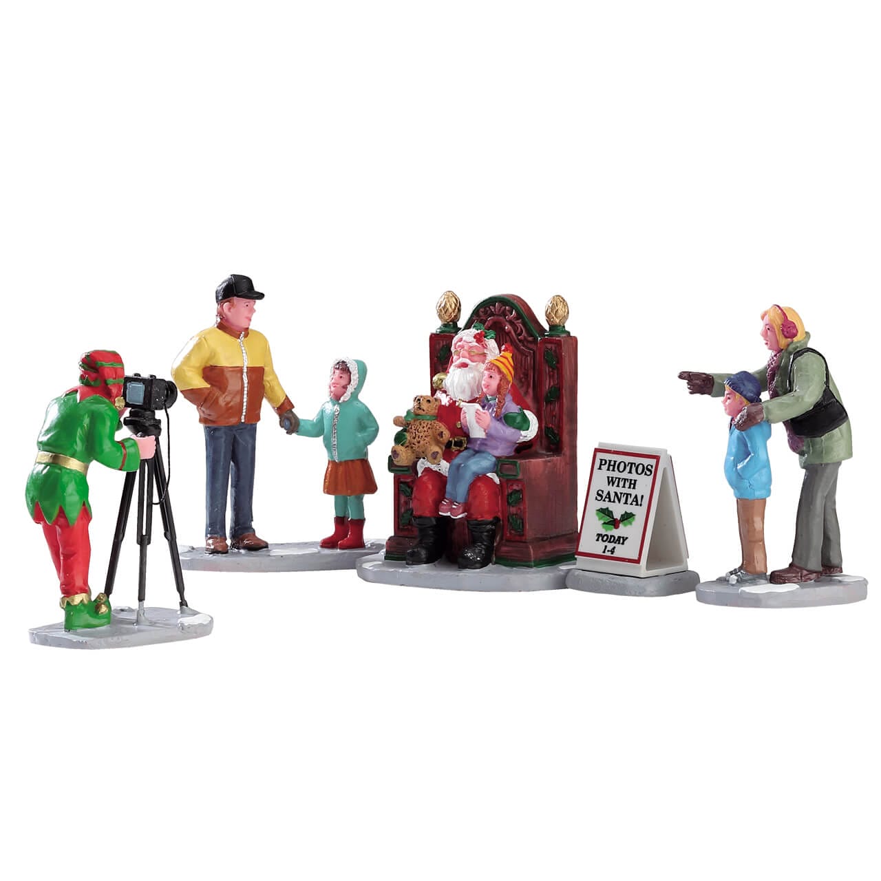 lemax-photos-with-santa-lot-de-5-figurines-vail-village image 1