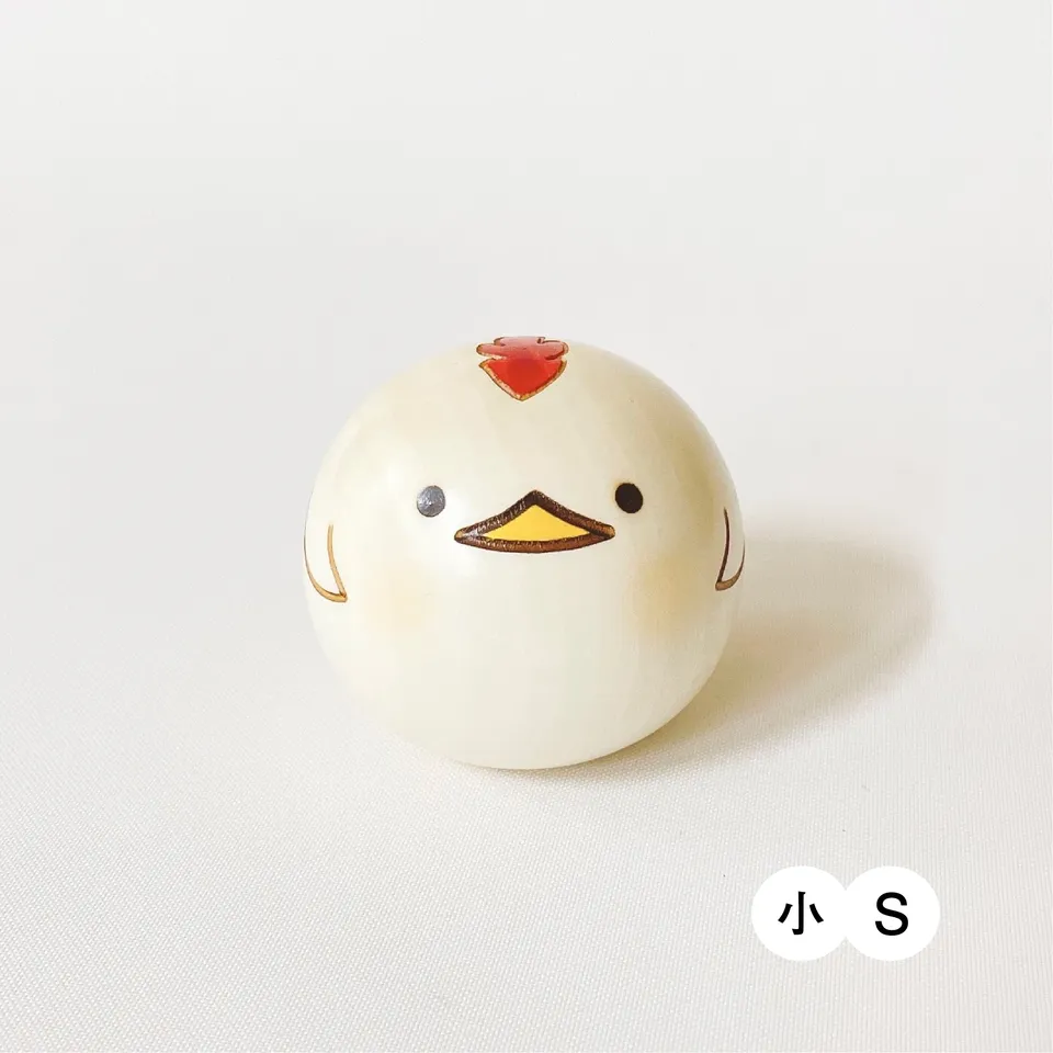 usaburo-kokeshi-yurakoro-rooster-culbuto-coq-en-bois-mizuki image 1