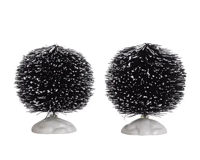 lemax-2-inch-round-bristle-tree-set-de-2-mini-sapins-verts-5-cm image 1