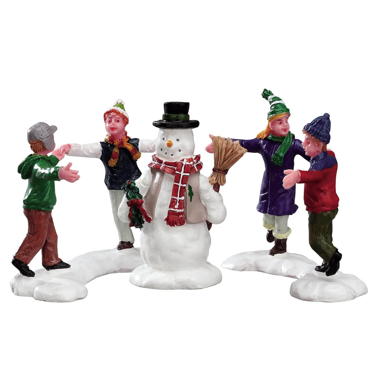 lemax-ring-around-the-snowman-set-of-3-figurines-enfants-neige image 1