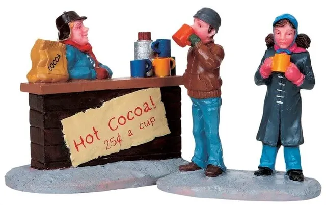 lemax-hot-chocolate-stand-lot-de-2-accessoires-march-de-no-l image 1