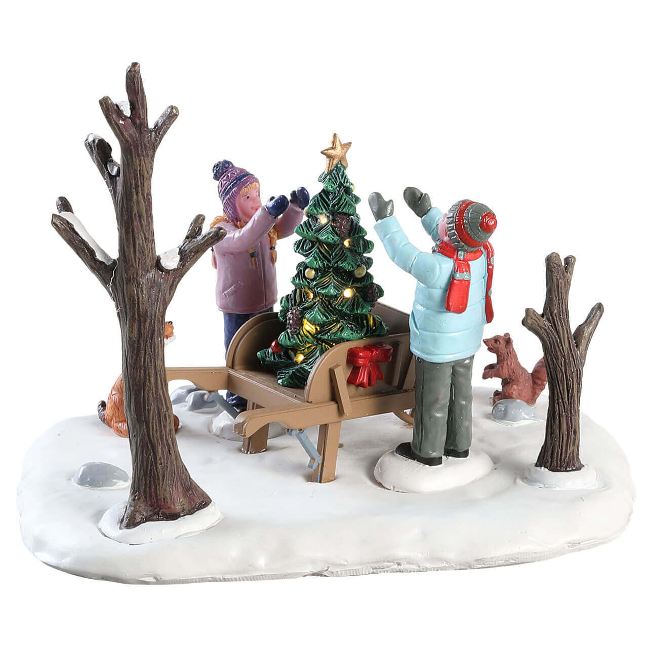 lemax-wheelbarrow-tree-figurine-miniature-brouette-et-sapin image 4