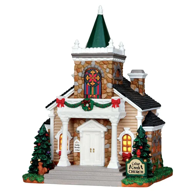lemax-cedar-creek-church-glise-miniature-de-collection image 1