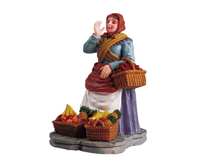 lemax-fruit-peddler-marchand-de-fruits-miniature-village image 1