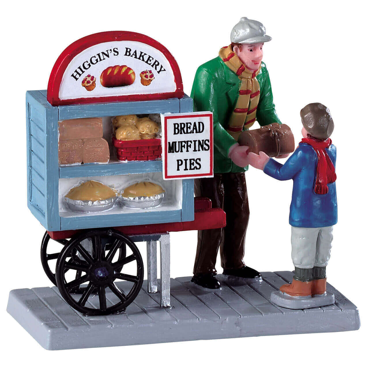 lemax-delivery-bread-cart-charrette-miniature-caddington image 1