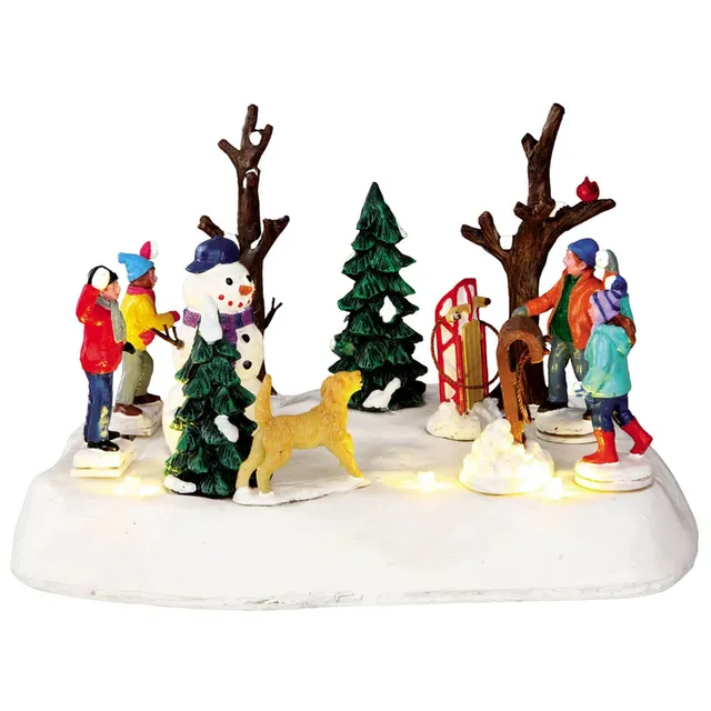 lemax-look-out-figurine-miniature-bataille-de-boules-de-neige image 1