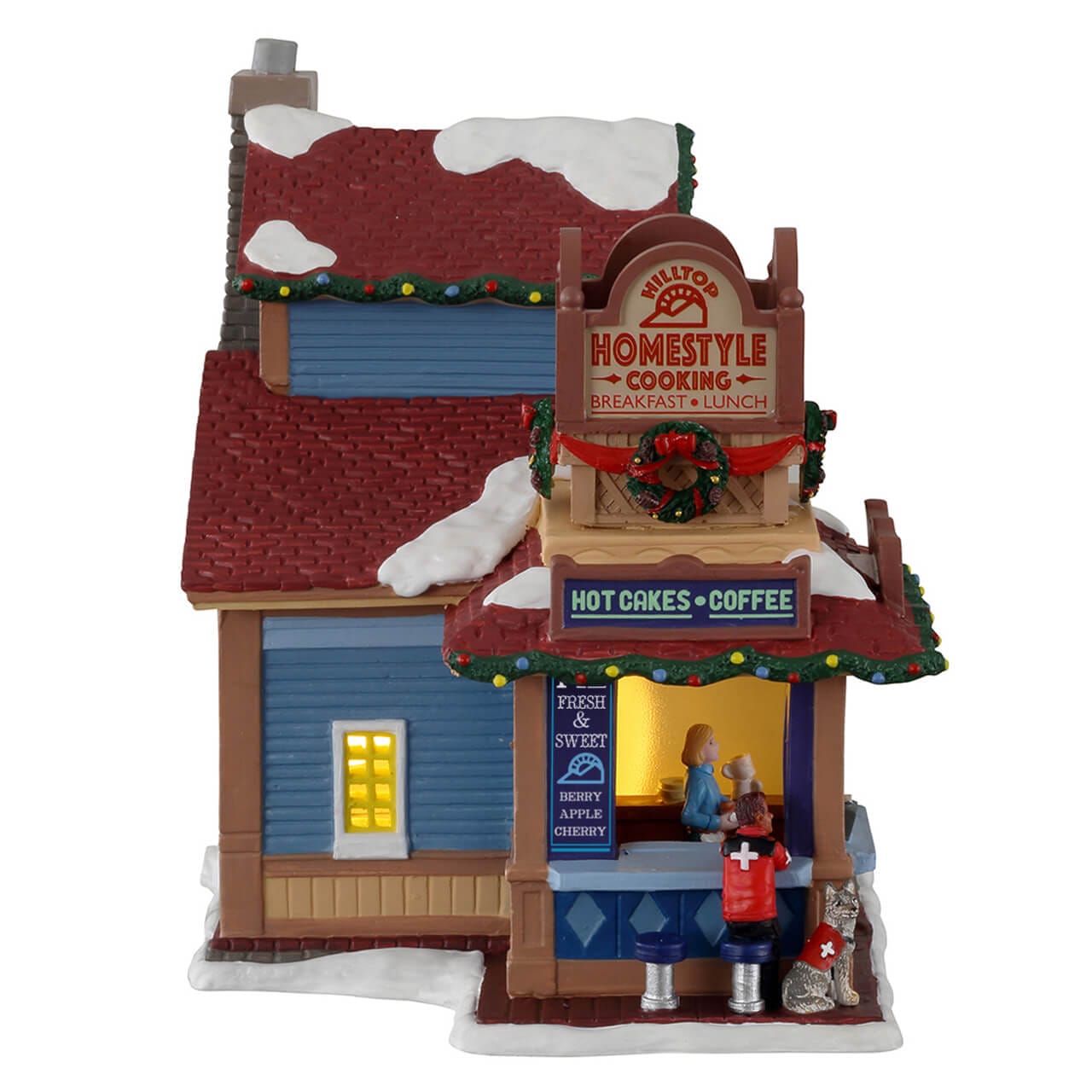 lemax-hilltop-cafe-b-timent-miniature-caddington-village image 2