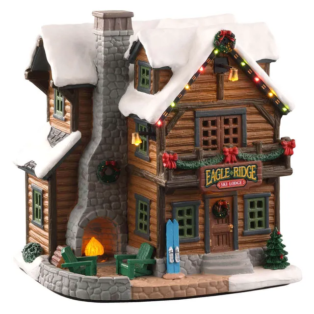 lemax-eagle-ridge-ski-lodge-chalet-de-ski-miniature-vail-village image 1