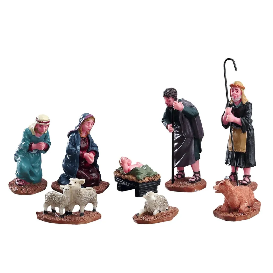 lemax-nativity-figurines-set-of-8-cr-che-miniature-no-l-lot-8-pi-ces image 1