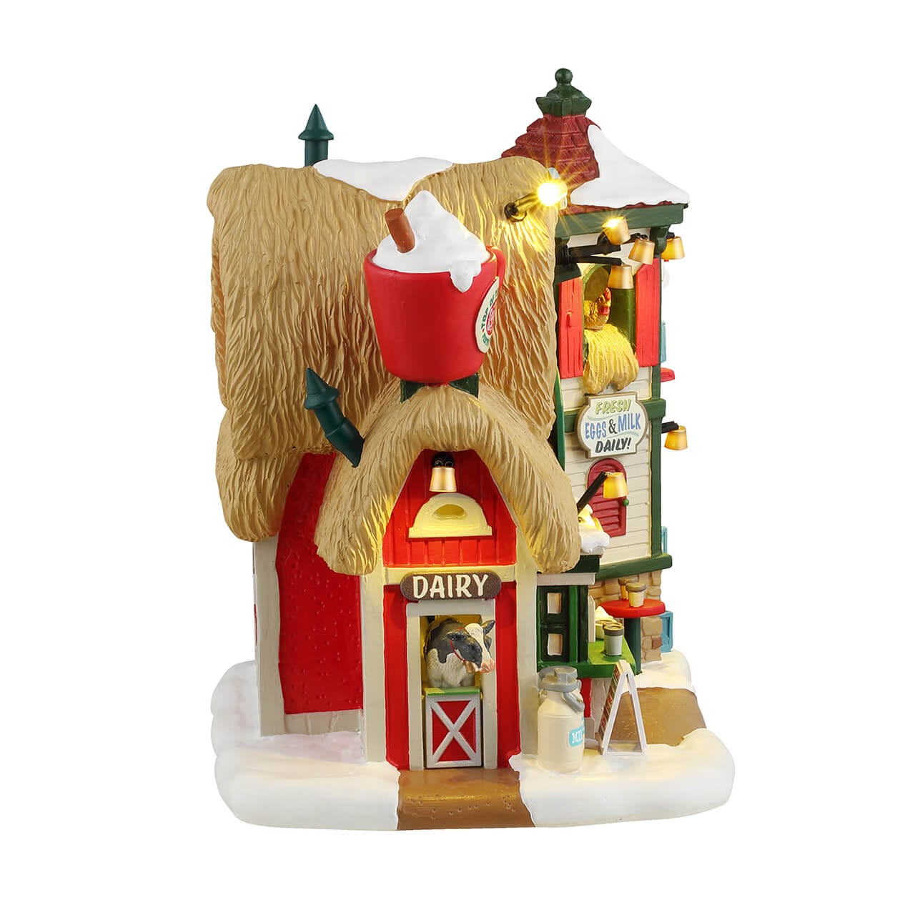 lemax-the-eggnog-bar-santa-s-wonderland-chalet-miniature-lait-de-poule image 2