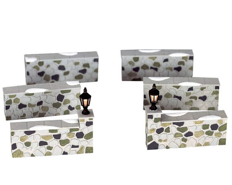 lemax-fieldstone-wall-muret-miniature-d-cor-de-village image 1