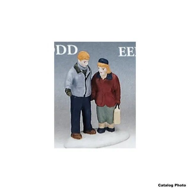 lemax-couple-shopping-figurines-couple-miniature-de-collection image 1
