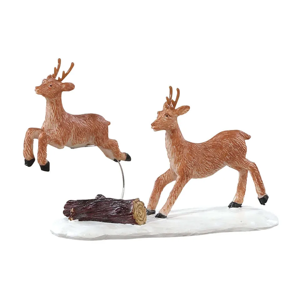 lemax-prancing-reindeer-figurine-renne-miniature-vail-village image 1