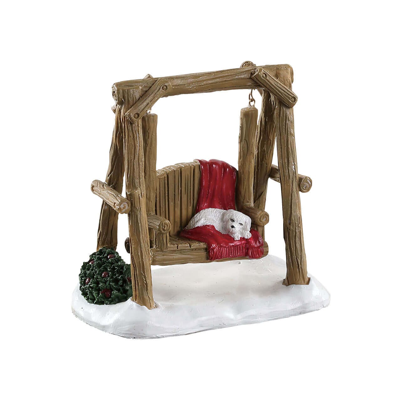 lemax-rustic-log-swing-balan-oire-rustique-miniature-vail-village image 1