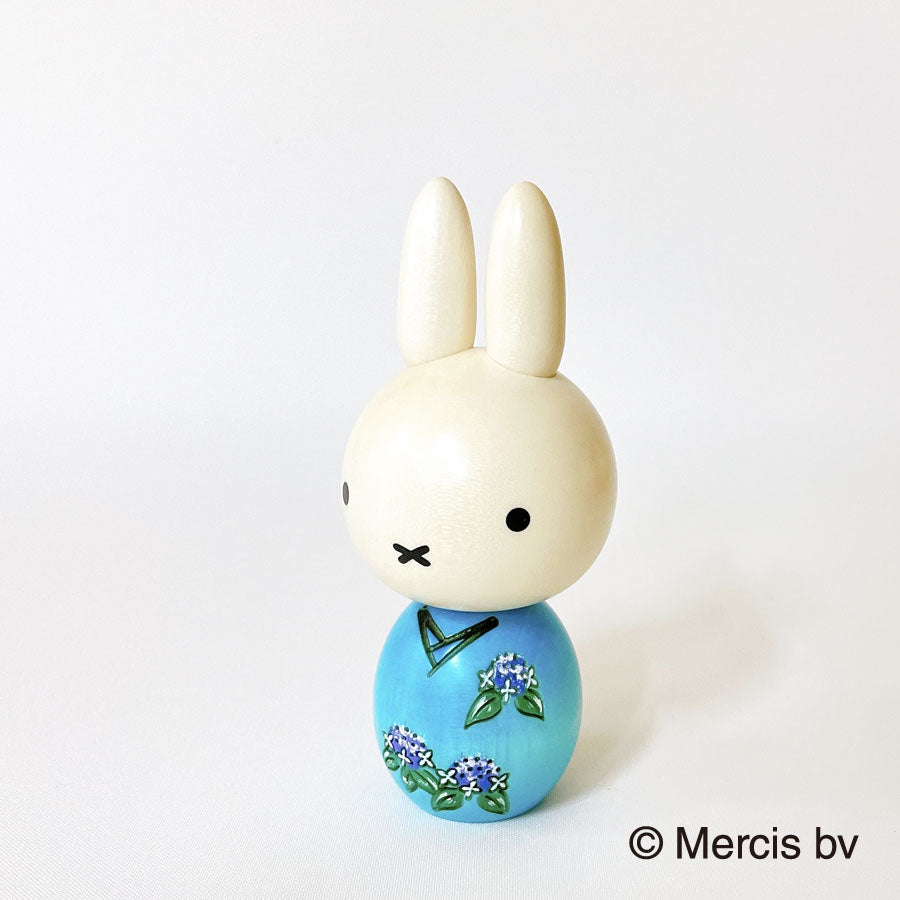 usaburo-kokeshi-miffy-ajisai-hortensia-figurine-artisanale-13-cm image 2