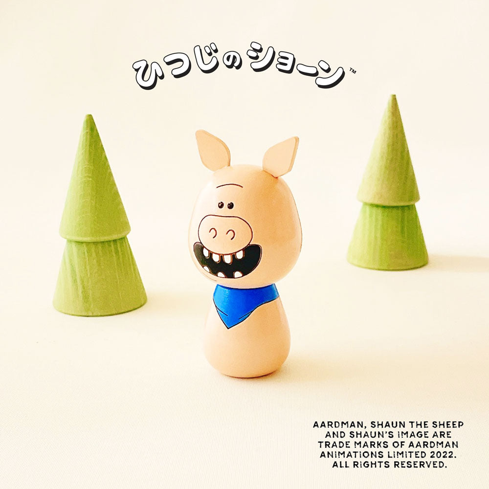 usaburo-kokeshi-shaun-the-sheep-naughty-pigs-b-kokeshi-cochon-6-5-cm image 2