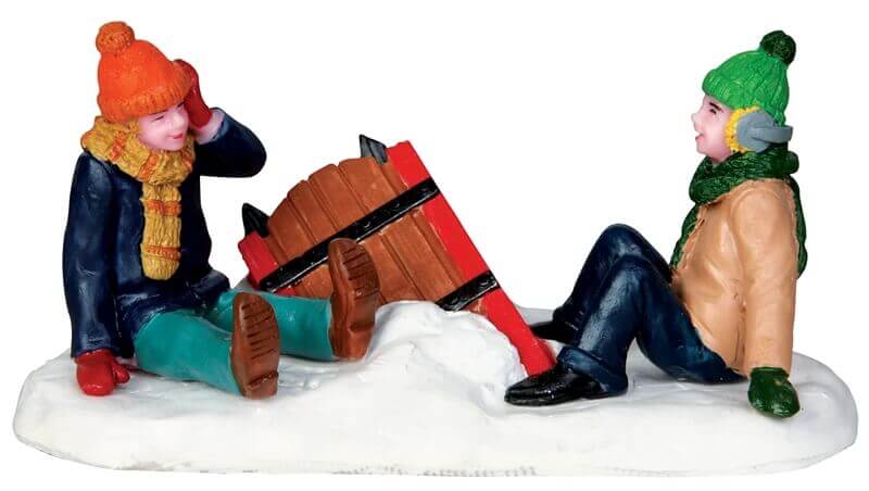lemax-sleigh-wreck-tra-neau-accident-miniature-de-no-l image 2