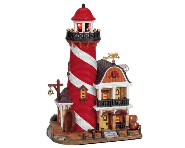 lemax-swordfish-point-lighthouse-phare-miniature-lumineux-de-collection image 1