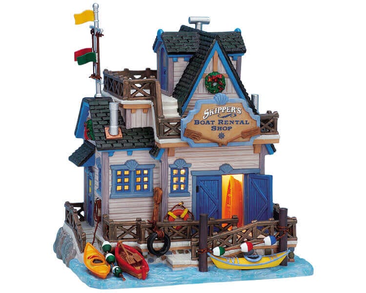 lemax-skipper-s-boat-rental-shop-maison-miniature-location-de-bateaux image 1