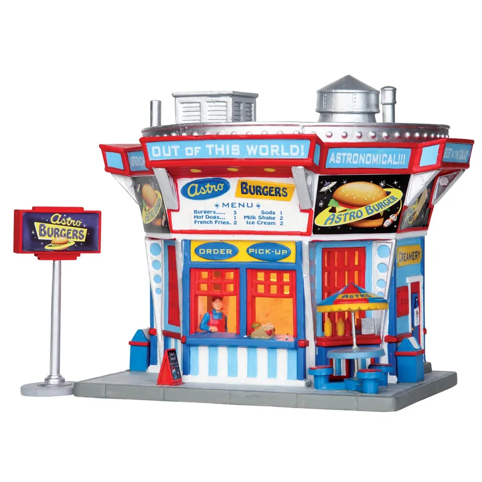 lemax-astro-burgers-set-of-2-restaurant-futuriste-lumineux image 1