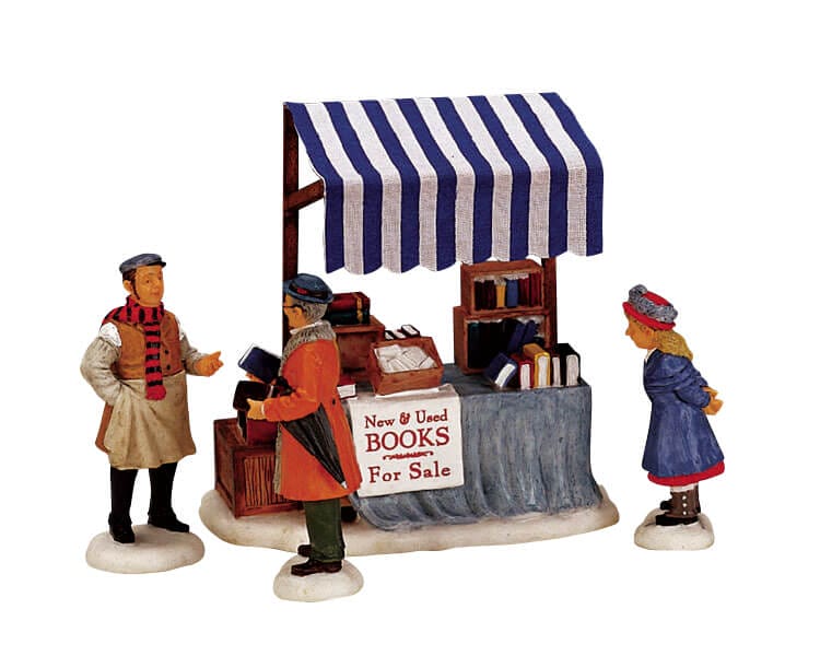 lemax-book-seller-figurine-miniature-libraire image 1