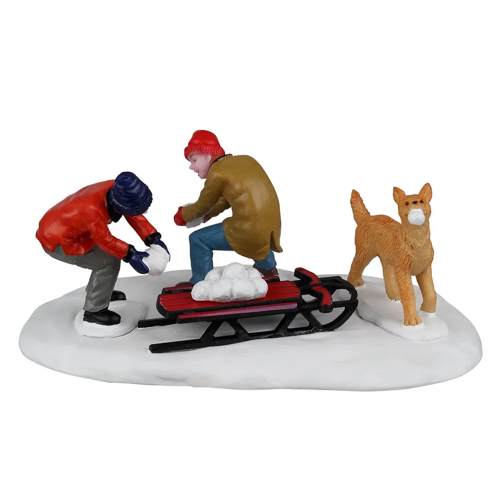 lemax-snowy-ammo-operation-figurine-bataille-de-boules-de-neige image 1