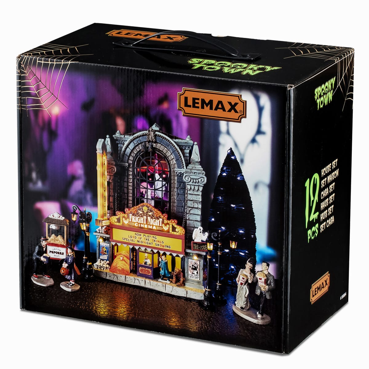 lemax-fright-night-cinema-set-cin-ma-d-horreur-spooky-town image 2