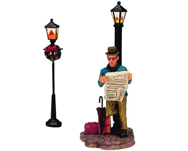 lemax-biding-time-lamp-post-r-verb-re-miniature-de-village image 1