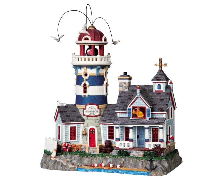 lemax-windward-point-lighthouse-phare-miniature-de-collection image 1