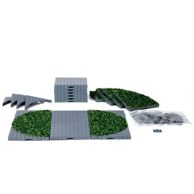 lemax-plaza-system-grey-round-grass-24-pcs-socles-modulaires image 1