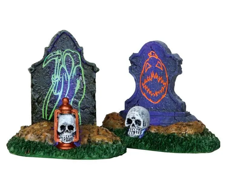 lemax-backlit-tombstones-pierres-tombales-lumineuses-spooky-town image 1