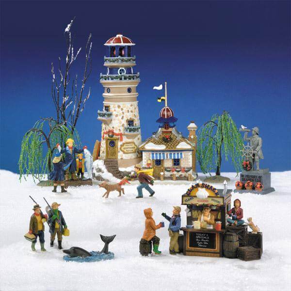 lemax-12-pc-foggy-point-lighthouse-kit-kit-phare-miniature-12-pi-ces image 1