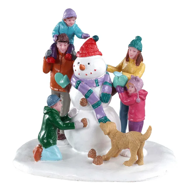 lemax-snowman-teamwork-groupe-figurines-bonhomme-de-neige-vail-village image 1