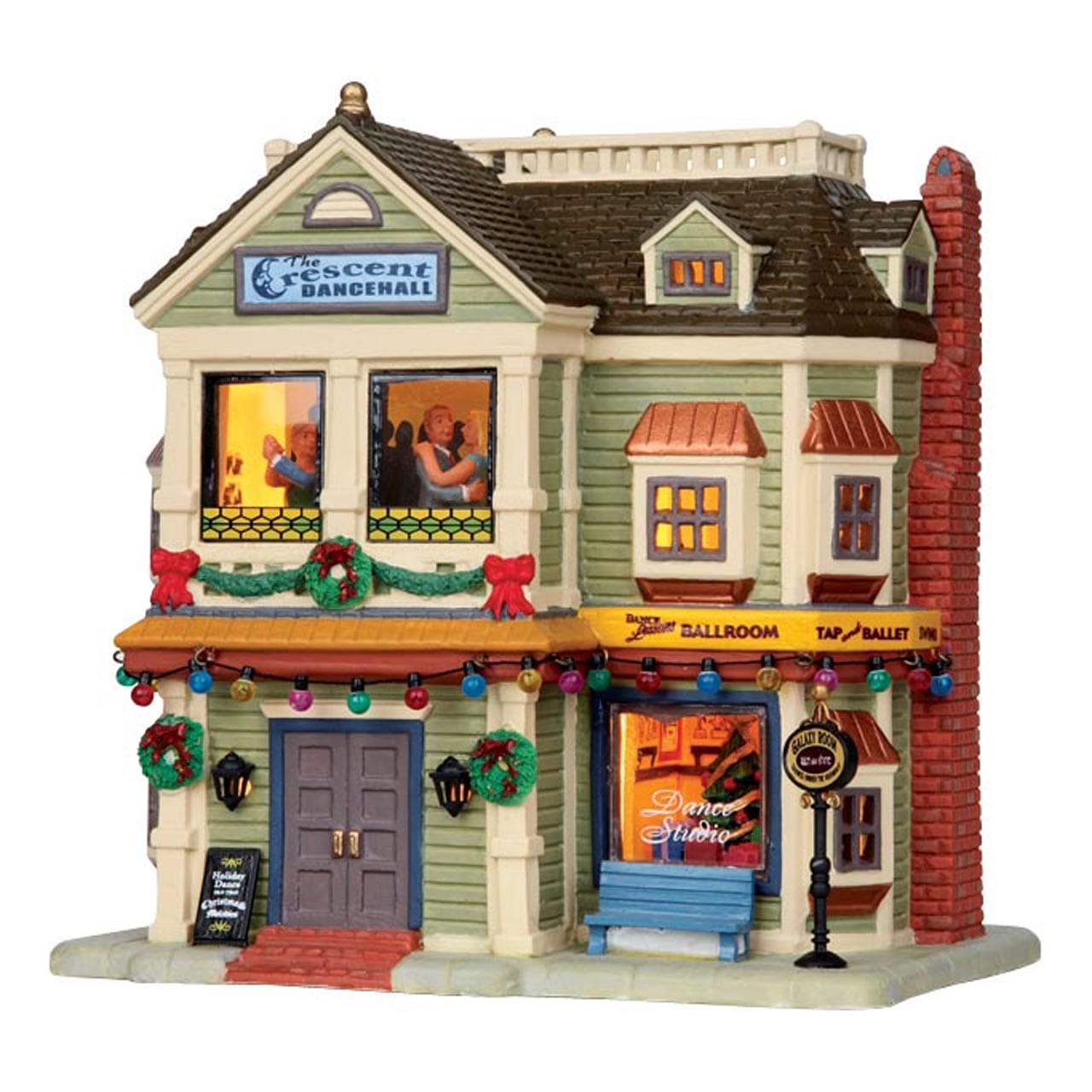 lemax-crescent-dance-hall-salle-de-danse-miniature-de-village-de-no-l image 1