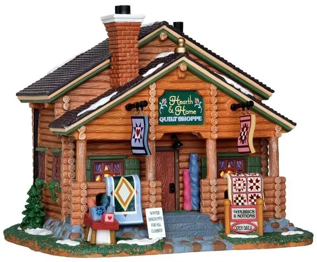 lemax-hearth-home-quilt-shoppe-boutique-miniature-lumineuse image 1