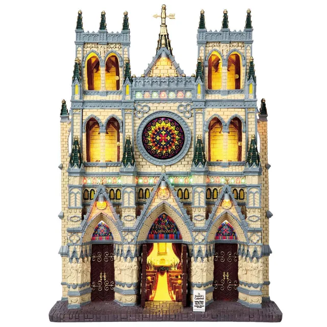 lemax-st-patrick-s-cathedral-fa-ade-lumineuse image 1