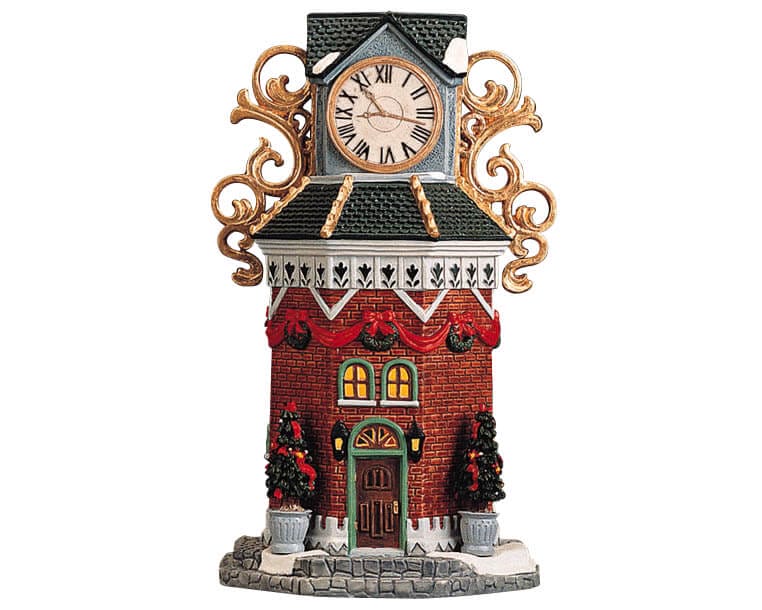 lemax-town-clock-tower-lighted-tour-horloge-lumineuse-miniature image 1
