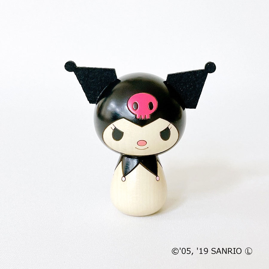 usaburo-kokeshi-kuromi-sanrio-figurine-yura-koro-8-5-cm image 1