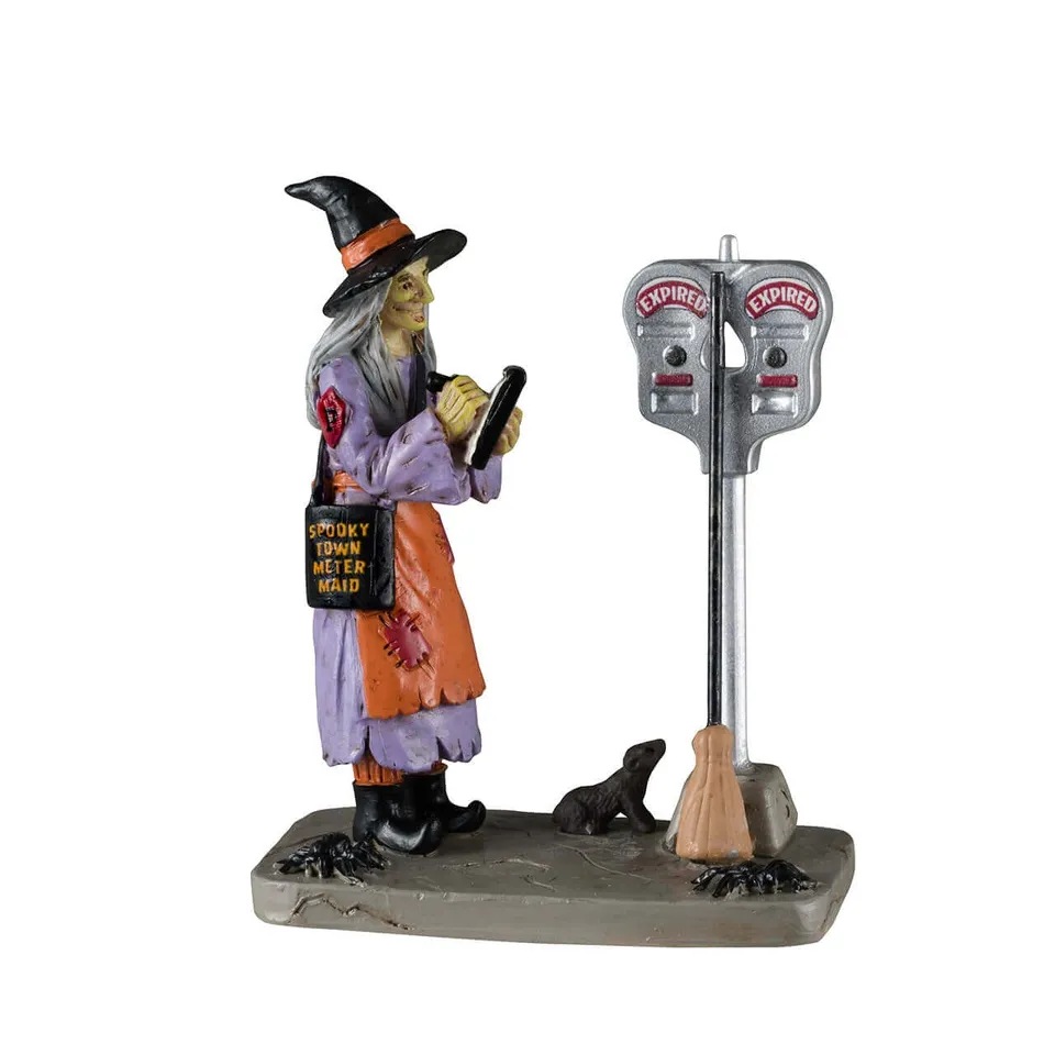 lemax-illegal-broom-parking-figurine-sorci-re-spooky-town image 1