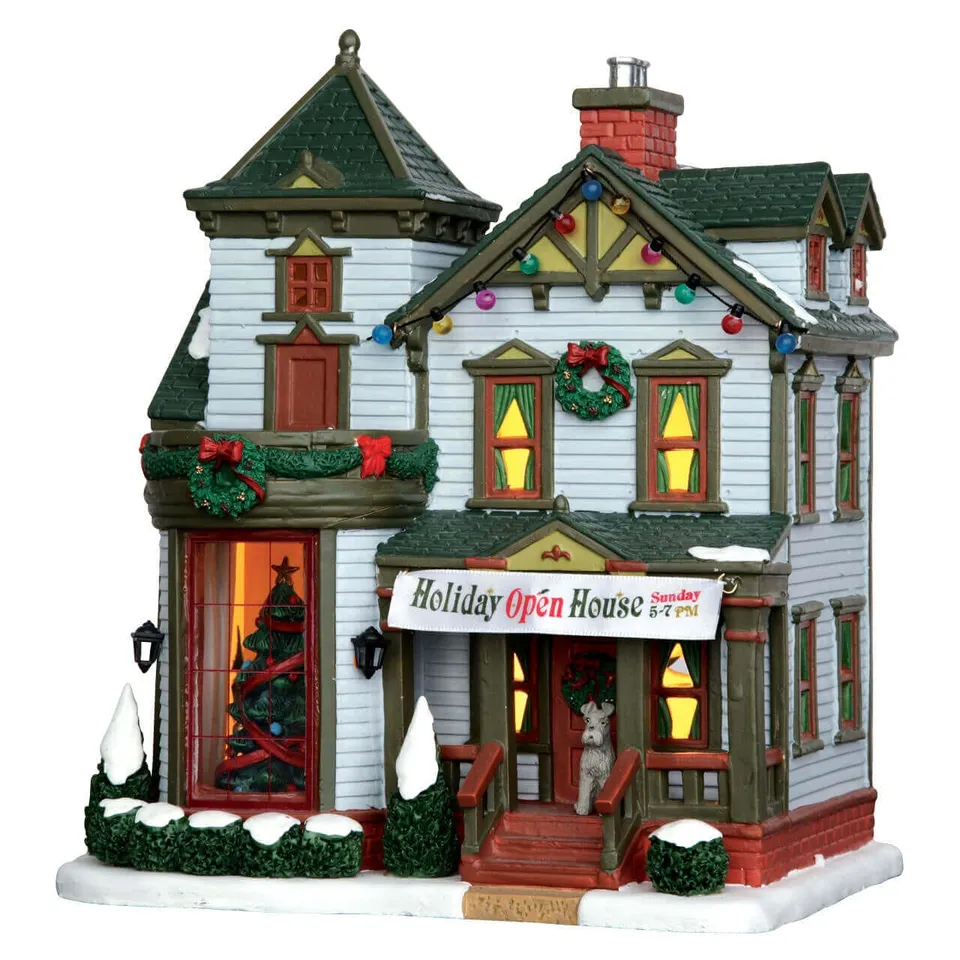 lemax-holiday-open-house-b-timent-miniature-maison-de-f-tes image 1