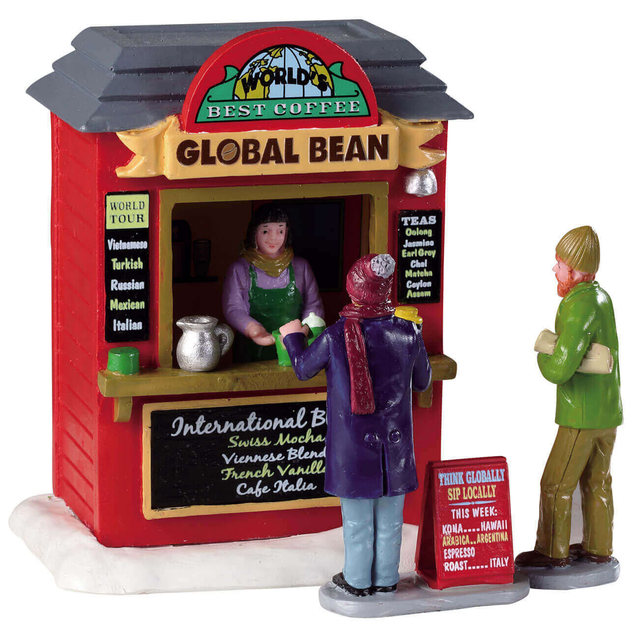 lemax-global-bean-coffee-kiosk-miniature-kiosque-caf-hiver image 1