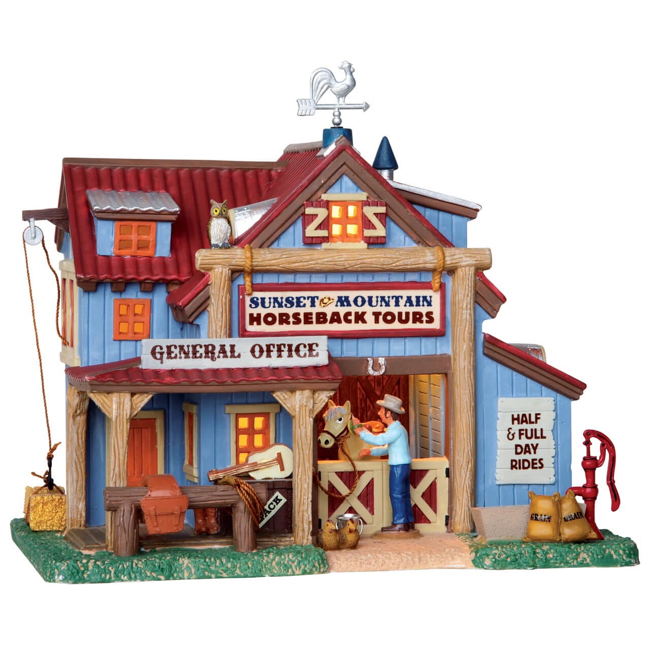 lemax-sunset-mt-horseback-tours-figurine-miniature-randonn-e-questre image 1