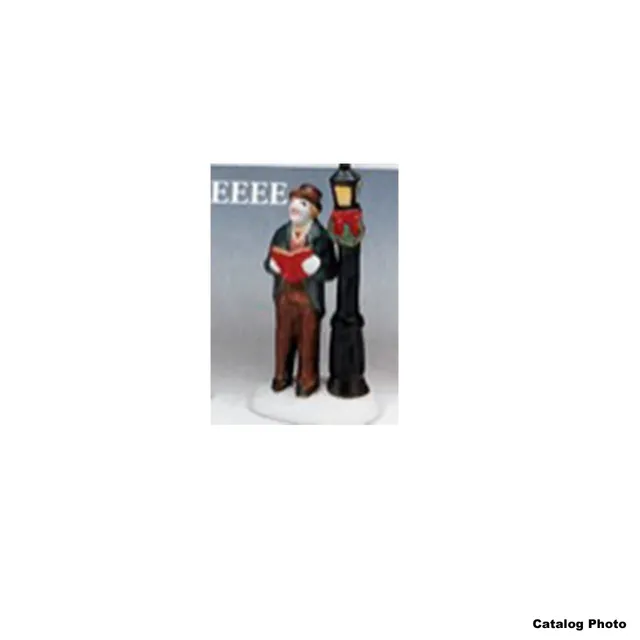 lemax-caroller-beside-a-lamp-post-figurine-chantre-no-l-miniature image 1
