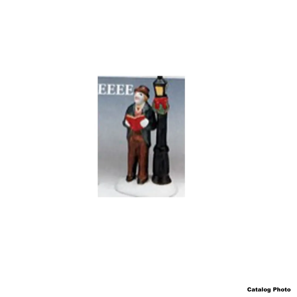 lemax-caroller-beside-a-lamp-post-figurine-chantre-no-l-miniature image 1