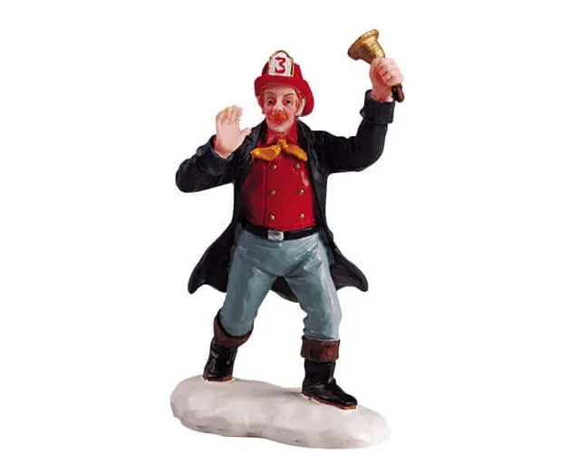 lemax-bell-ringing-fireman-figurine-pompier-miniature image 1