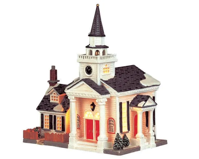 lemax-united-church-glise-lumineuse-miniature-village-de-no-l image 1