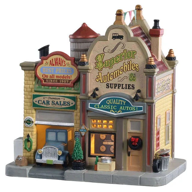 lemax-superior-automobiles-garage-miniature-vintage-1927 image 1